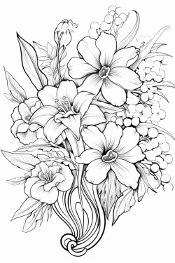 a bouquet of spring flowers