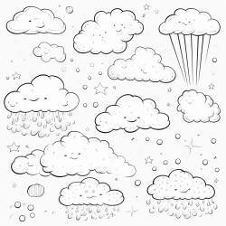 page avec 24 petits nuages
