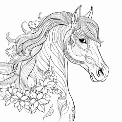 a picture of a horse with the name indi above it