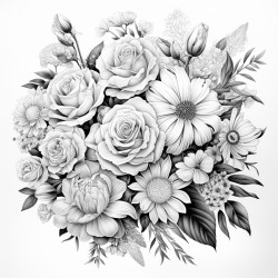 flower arrangement without stems