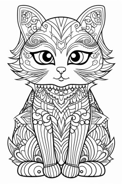 a cat in kawaii style