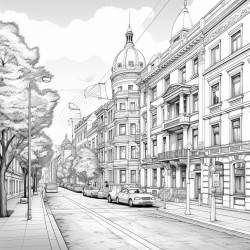 eastern european building street depressive