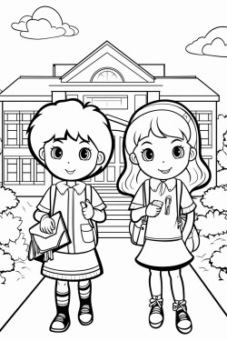 les enfants rentrent au collge