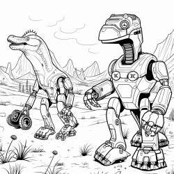 robots finding dinosaurs
