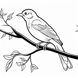 a bird on a branch singing