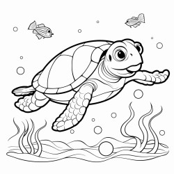 a green sea turtle eating a jellyfish