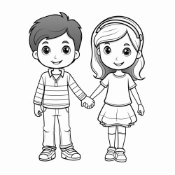 a 5 year old and 18 year old holding hands with