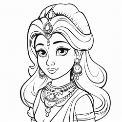 beautiful indian princess with sari