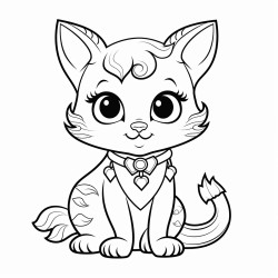 a cat sitting ina prestige way