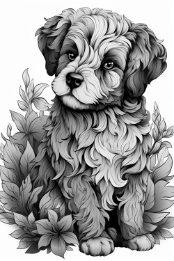 cute and sad looking dog