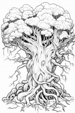 ancient tree of life ancient tree with sprawling branches and roots that stretch across the land