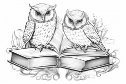 owl and eagle reading books