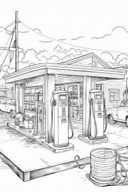 gas station