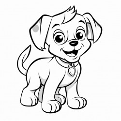 cartoon happy puppy
