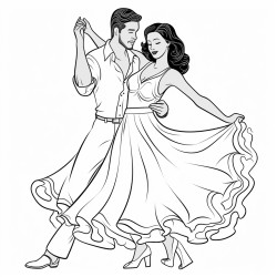 vector designs cut files couple of salsa dancers