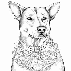 chien beauceron de 1an une femelle avec un collier