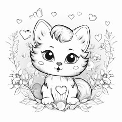 cute cat in background is harts