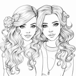 cute two girl best friends