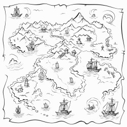 scary pirate map