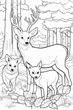 all different animals at the forest