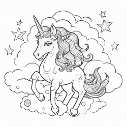 unicorn in clouds