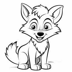 un lobo bueno animado