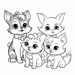 kittens puppies and bunnies with big eyes and fluffy tails