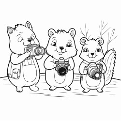 animals taking pictures with camera