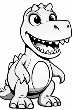 cute tarbosaurus dinosaur bold and easy