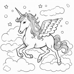 unicorn in clouds