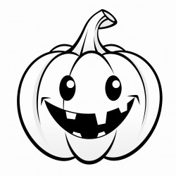 cute halloween pumpkin smiling and child friendly with not too much detail to it