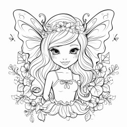 fairy autentic gorgeous coloring page
