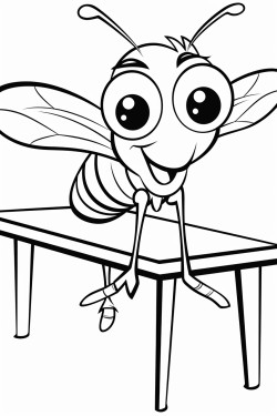 fly sitting on a table