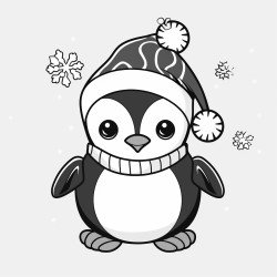 christmas coloring book pahe with black and bold lines