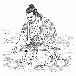 samurai eating a banana