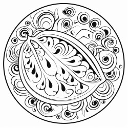 filligree watermelon on a plate