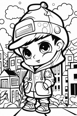 cute character street and graffiti art