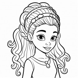 black princess with braids