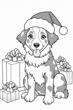 australian shepherd at christmas