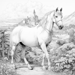 a horse scenery
