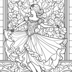 art neuveau dance hall floral walls