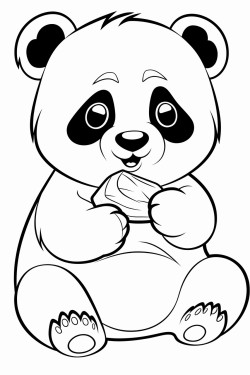 panda eating a banana