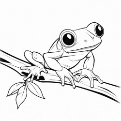 little tree frog on branch