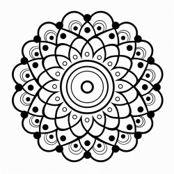 dot outline mandala