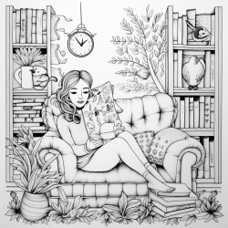 cozy coloring page