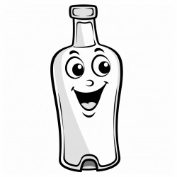 bottle of vodka on a leg