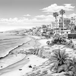 la hermosa playa y bahia del ferrol chimbote per en los aos 1960