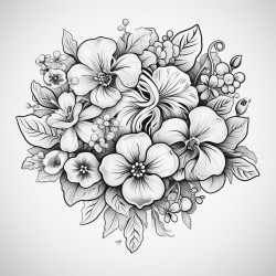 heart shaped  flowers all kind
