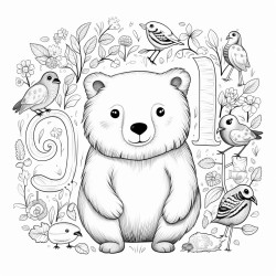 whimsical animal and alphabet coloring book