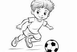 junge spielt fussball